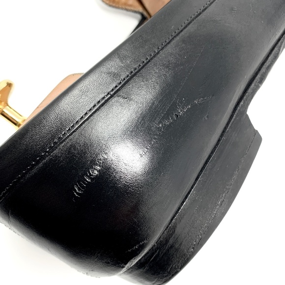 GUCCI Black Leather Silver Horsebit Luxury Loafer - Picture 4 of 8